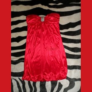 Sexy Red Strapless Homecoming Dress